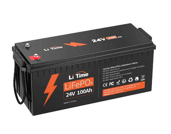 Літієвий акумулятор LiFEPO4 24V 100Ah, LiTime, до 15000 циклів, 2,56кВт*г